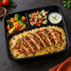 Grilled Chicken Rice Meal