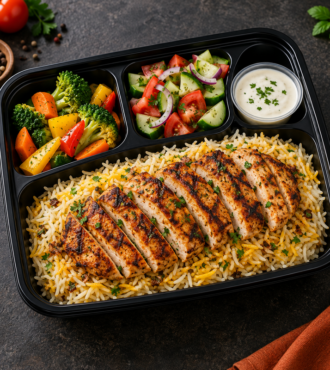 Grilled Chicken Rice Meal