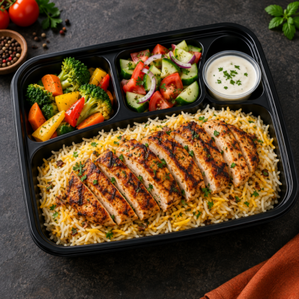 Grilled Chicken Rice Meal