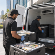 Al Imtiaz Kitchen team hygienically packing workforce meals