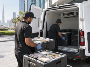 Al Imtiaz Kitchen team hygienically packing workforce meals
